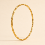 Sahra Faceted Bangle golden jewelry product view