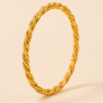 Marsa Twisted Bangle golden jewelry product view
