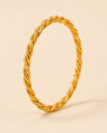 Marsa Twisted Bangle golden jewelry product view