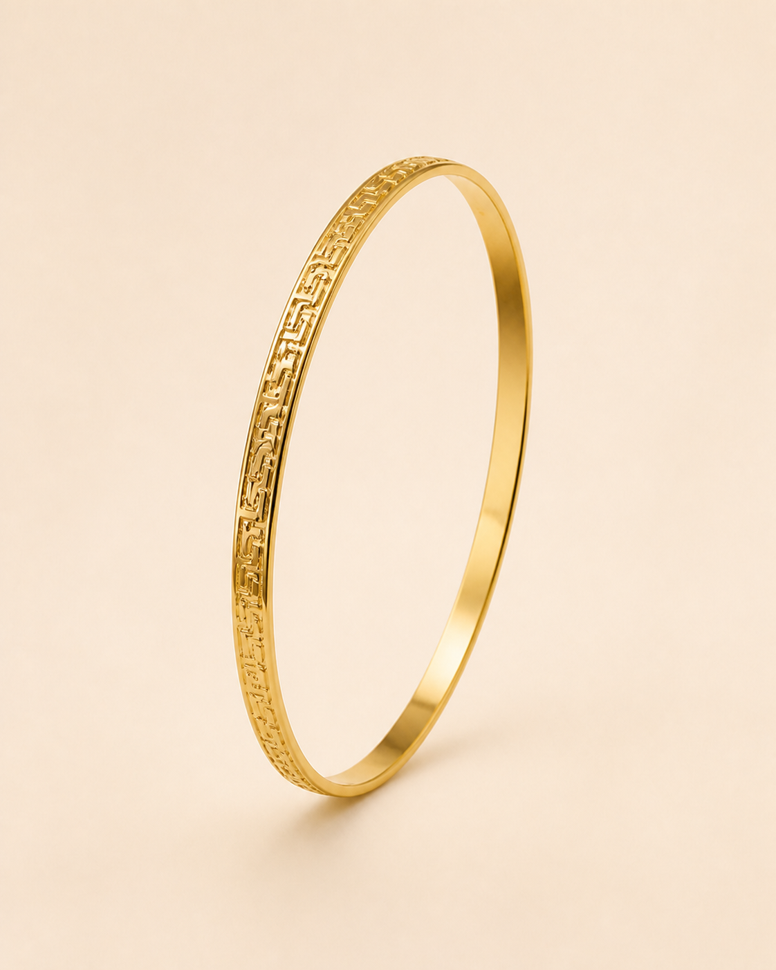 Rimal Beaded Bangle – Main product image Rimal Beaded Bangle golden jewelry product view