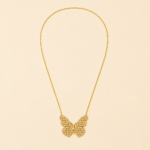 Farasha Butterfly Pendant Necklace golden jewelry product view