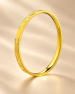 Double C Crushed-Ice Bangle