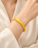 Dragon-Phoenix Studded Sliding Bangle - Image 2
