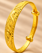 Dragon-Phoenix Studded Sliding Bangle - Image 3