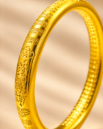 Rounded-Profile Hundred Blessings Bangle - Image 3